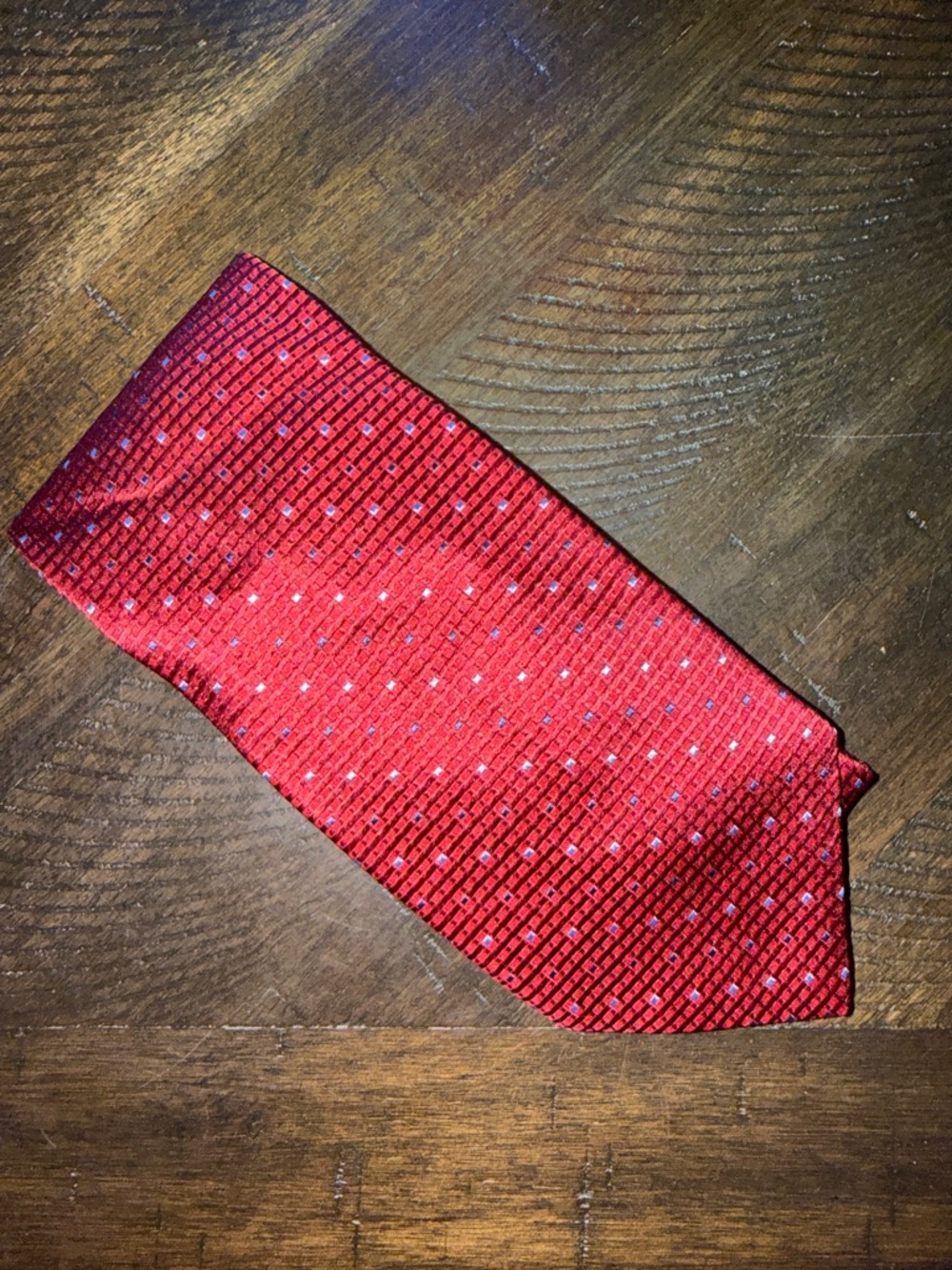 Frangi Made in Italy Classic Red Men's Tie with Subtle Dot Texture